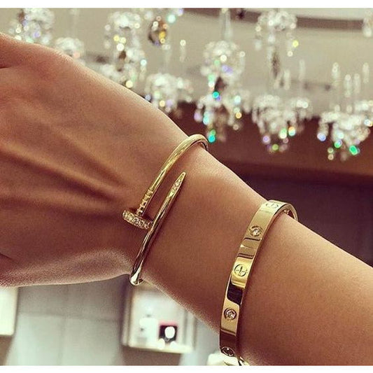 Bracelet Cartier Clou Gold Strass