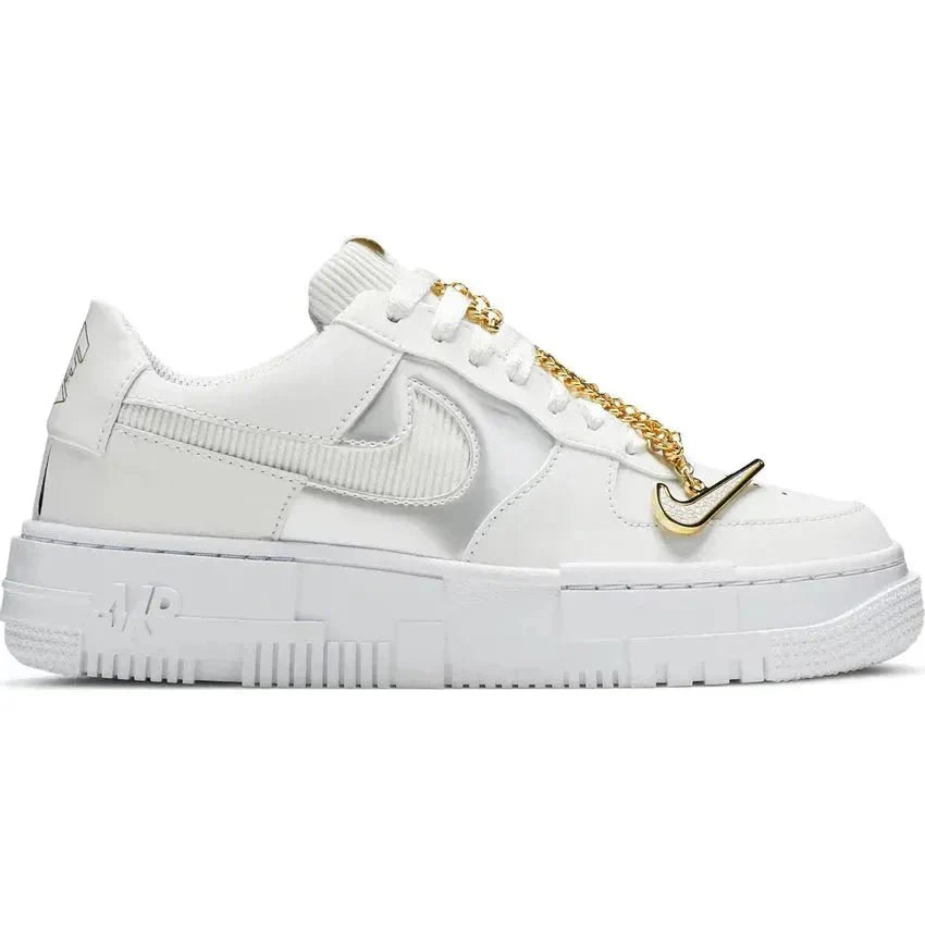 Air Force 1 Low "Pixel Grey Gold Chain"