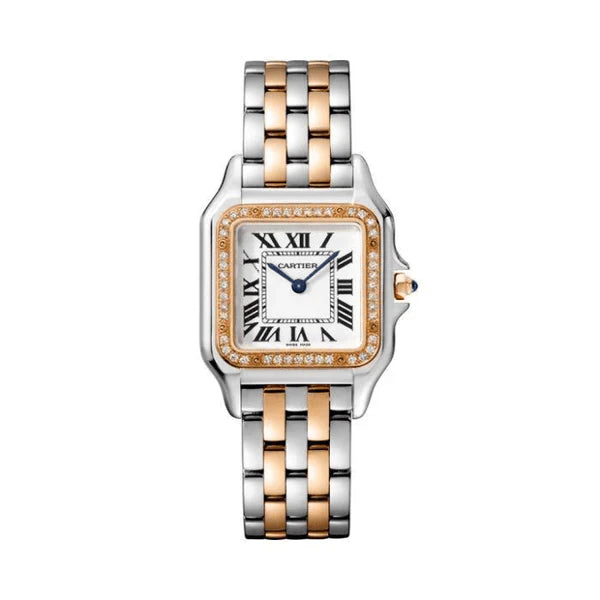 Montre Cartier Panthère Argenté Rose Pierres